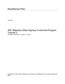 49228-003: Rajasthan State Highway Investment