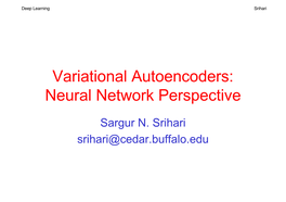 Variational Autoencoders: Neural Network Perspective