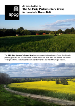 The All-Party Parliamentary Group for London's Green Belt