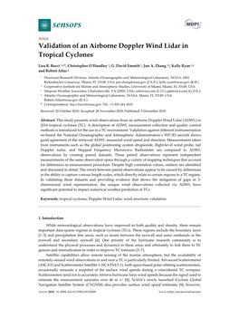 Validation of an Airborne Doppler Wind Lidar in Tropical Cyclones