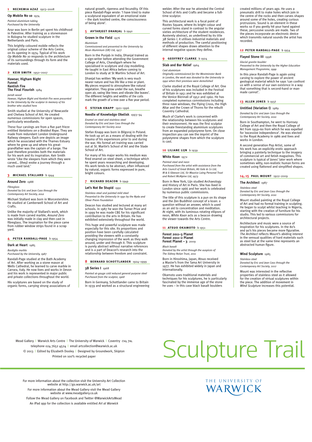 Sculpture Trail Leaflet