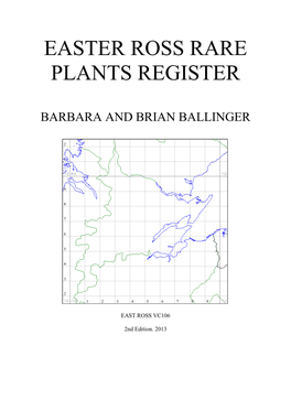 Easter Ross Rare Plants Register