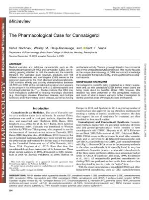 Minireview the Pharmacological Case for Cannabigerol