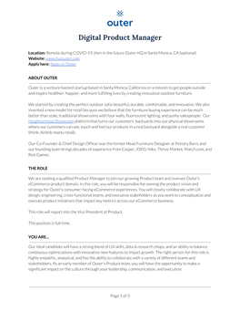Digital Product Manager