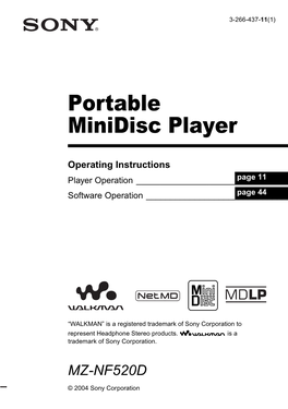 Portable Minidisc Player