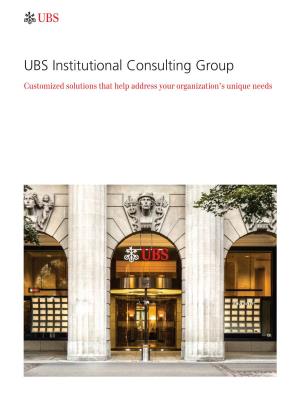 UBS Institutional Consulting Group