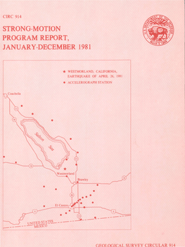 Strong-Motion Program Report, January-December 1981