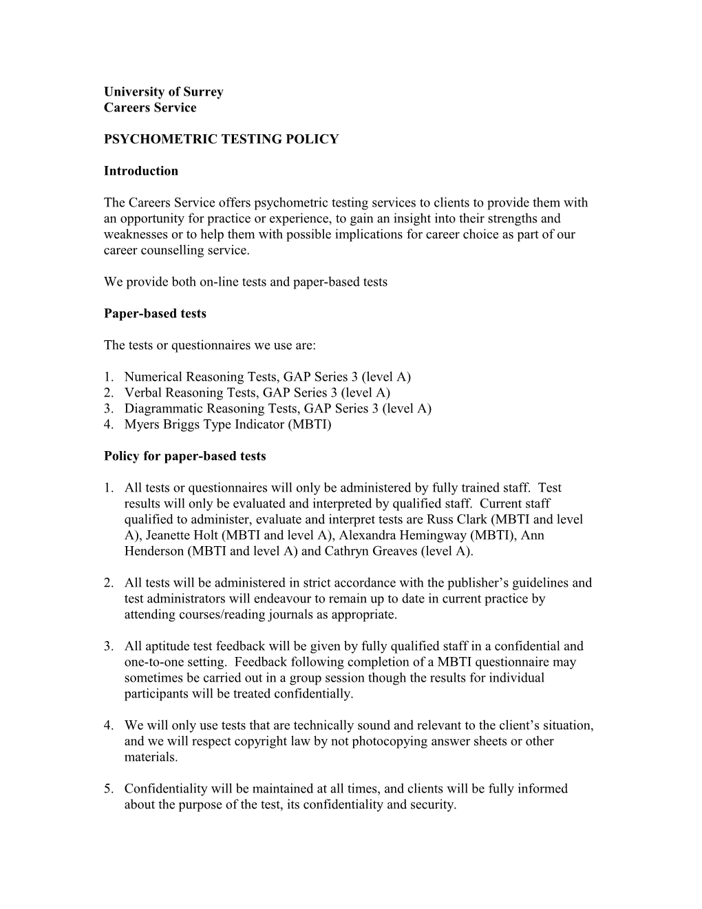 University of Surrey s1