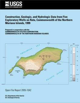 Construction, Geologic, and Hydrologic Data from Five Exploratory Wells on Rota, Commonwealth of the Northern Mariana Islands, 1999
