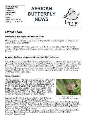 African Butterfly News Can Be Downloaded Here