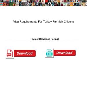 Visa Requirements for Turkey for Irish Citizens