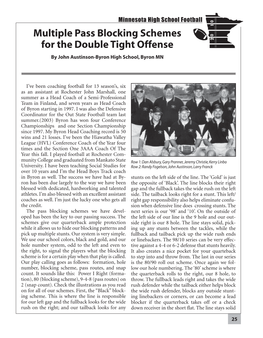 Multiple Pass Blocking Schemes for the Double Tight Offense by John Austinson-Byron High School, Byron MN