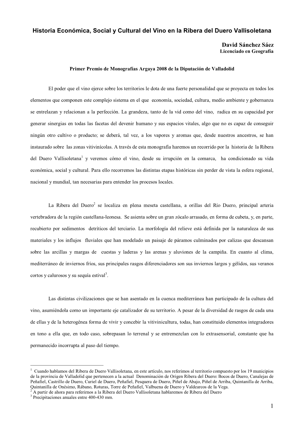 1 Historia Económica, Social Y Cultural Del Vino En La Ribera Del