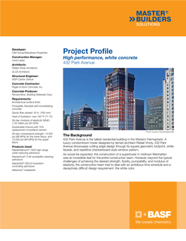 432 Park Avenue Rafael Vinoly Architects SLCE Architects Structural Engineer: WSP Cantor Seinuk Concrete Contractor: Roger & Sons Concrete, Inc