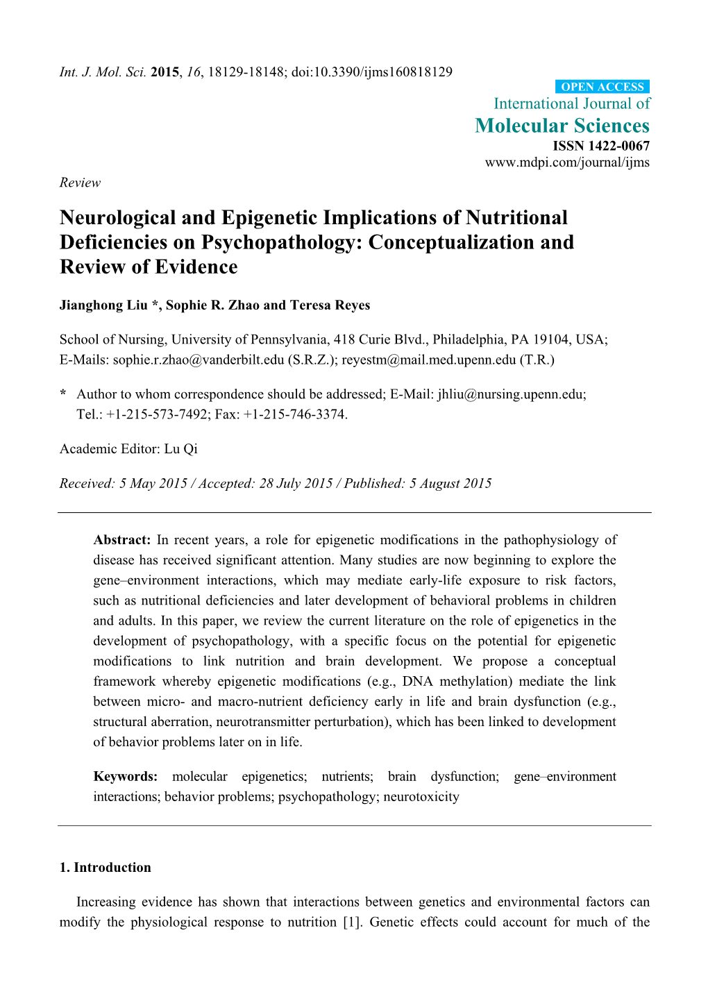 Conceptualization and Review of Evidence