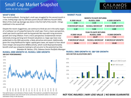 Calamos Small Cap Market Snapshot
