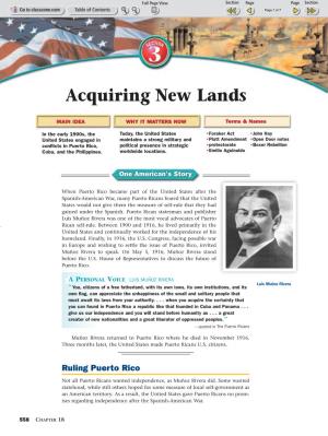 Acquiring New Lands