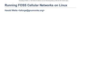 Running FOSS Cellular Networks on Linux