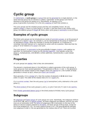 Cyclic Group