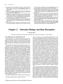 Chapter 3. Osteoclast Biology and Bone Resorption