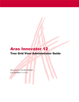 Aras Innovator 12 Tree Grid View Administrator Guide