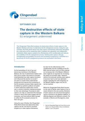 The Destructive Effects of State Capture in the Western Balkans