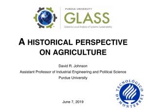 A Historical Perspective on Agriculture