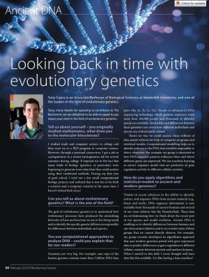 Looking Back in Time with Evolutionary Genetics