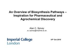 An Overview of Biosynthesis Pathways – Inspiration for Pharmaceutical and Agrochemical Discovery