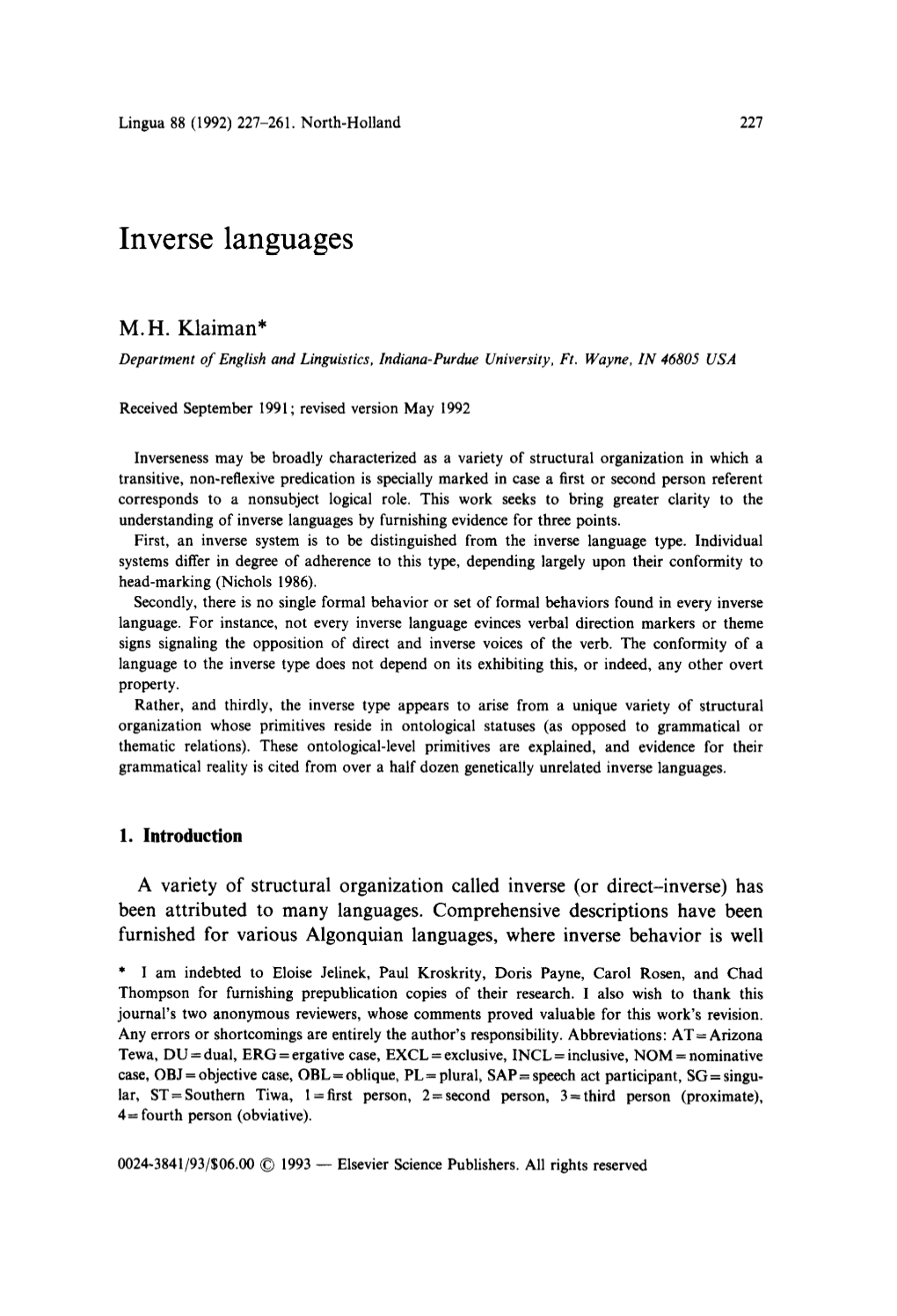 Inverse Languages
