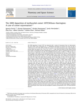 The 2009 Apparition of Methuselah Comet 107P/Wilson–Harrington A