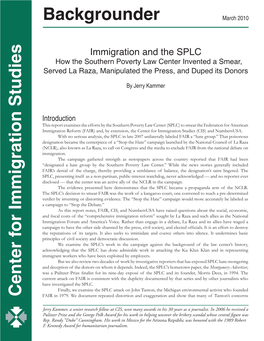 Immigration and SPLC