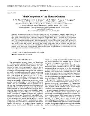 Viral Component of the Human Genome V
