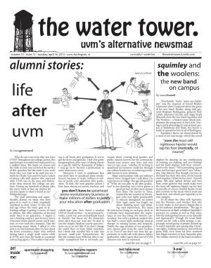 April 16, 2013 - Uvm, Burlington, Vt Uvm.Edu/~Watertwr - Thewatertower.Tumblr.Com