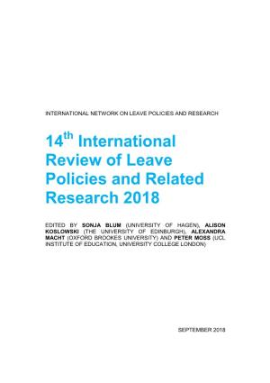 14 International Review of Leave Policies and Related Research 2018