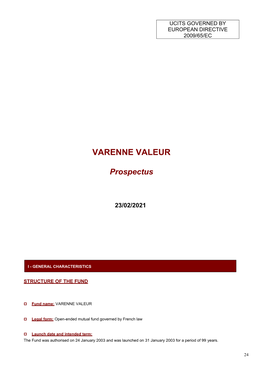 Varenne Valeur