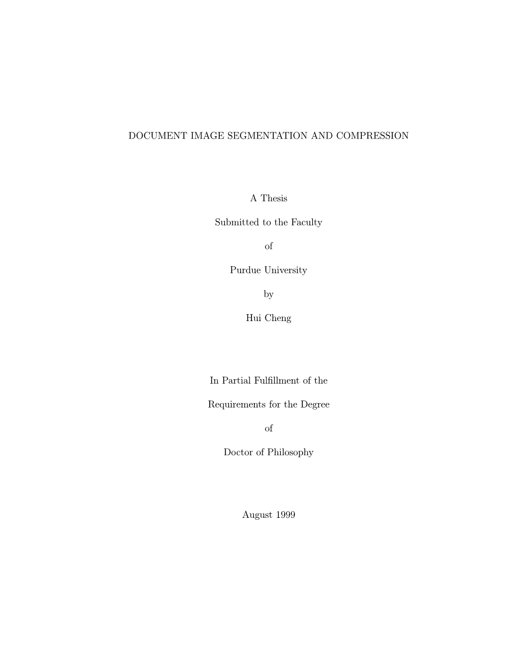 Document Image Segmentation and Compression