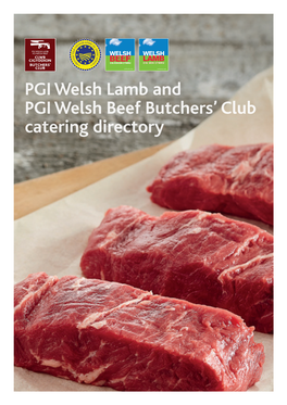 PGI Welsh Lamb and PGI Welsh Beef Butchers' Club Catering Directory