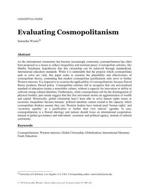 Evaluating Cosmopolitanism