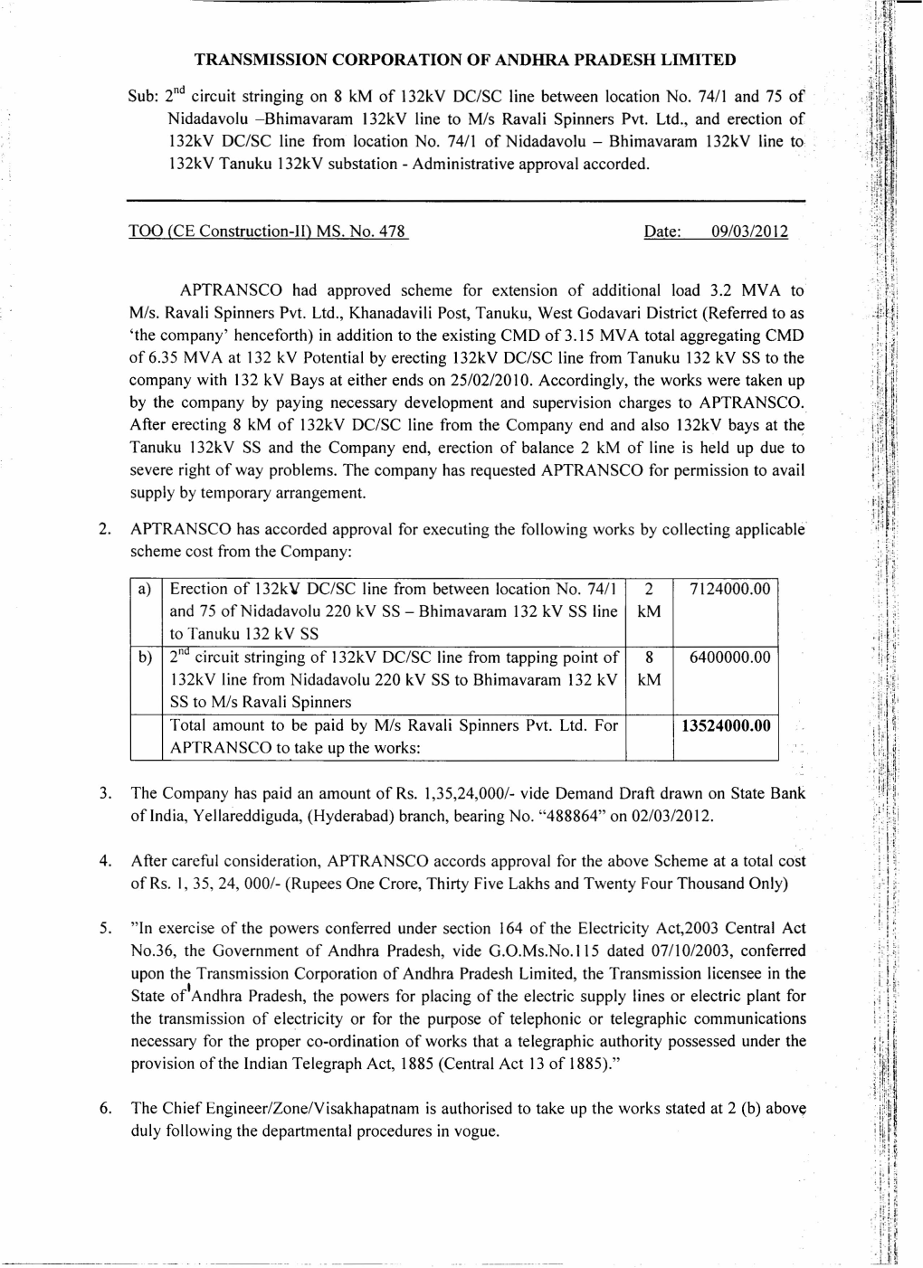 Transmission Corporation of Andhra Pradesh Limited