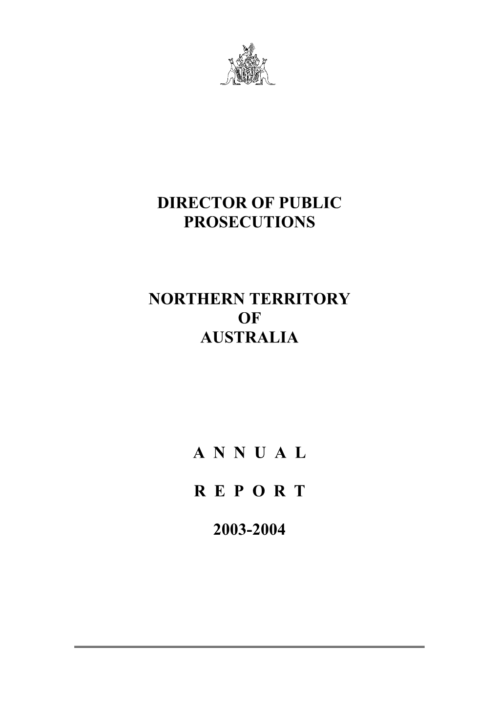 2003-2004 DPP Annual Report