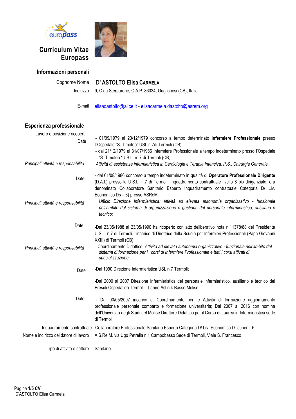 Curriculum Vitae Europass