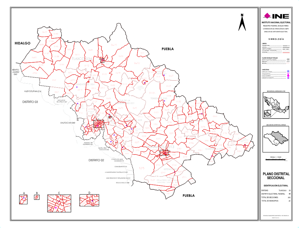 Planos Distritales Seccionales Tlaxcala