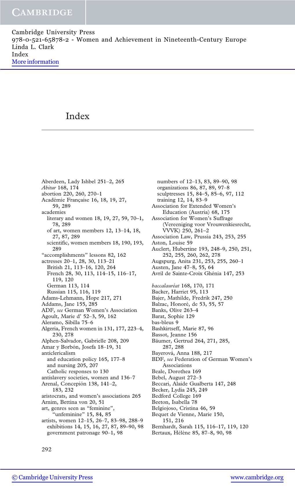 Women and Achievement in Nineteenth-Century Europe Linda L