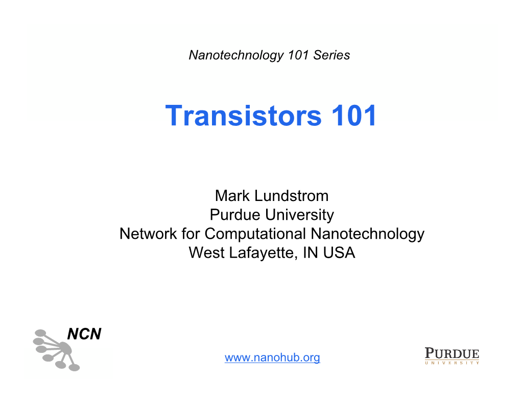 Transistors 101