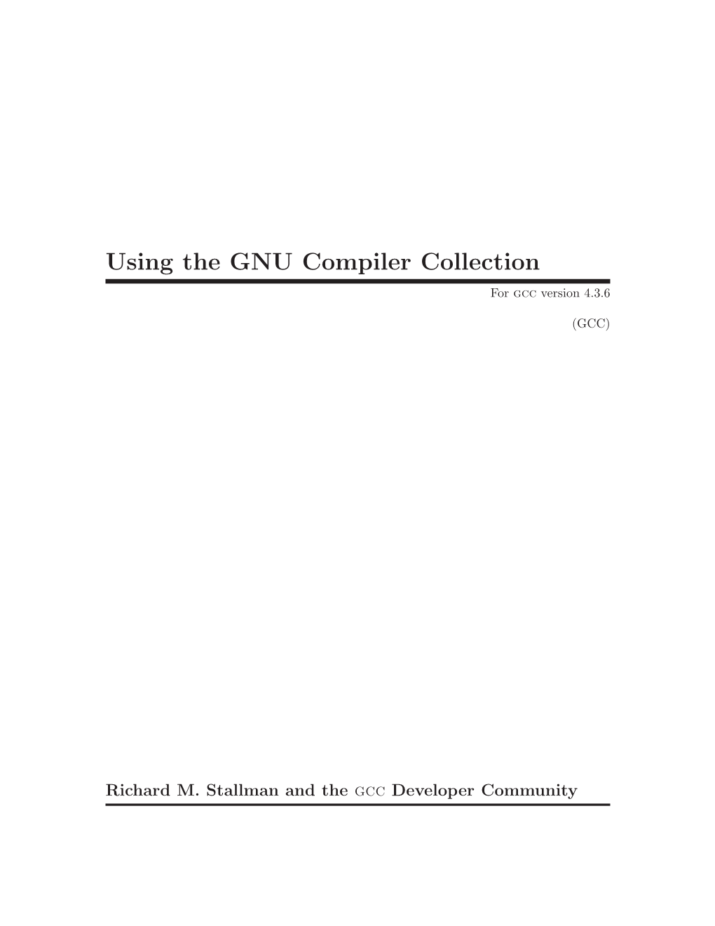 “Option Summary” in Using the GNU Compiler Collection (GCC)