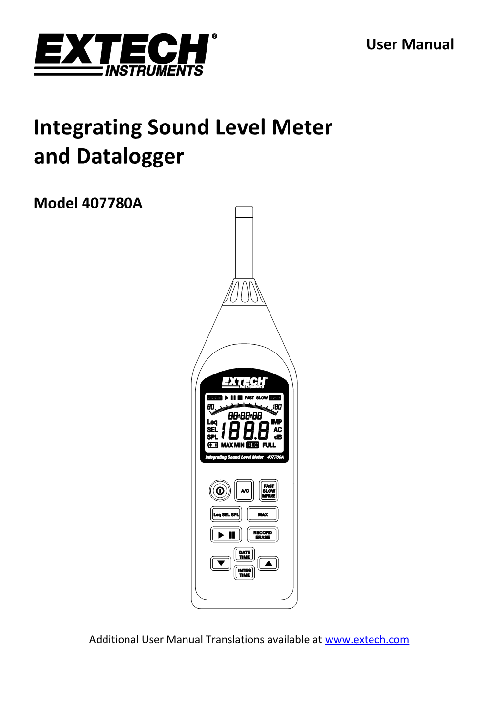 Integrating Sound Level Meter and Datalogger