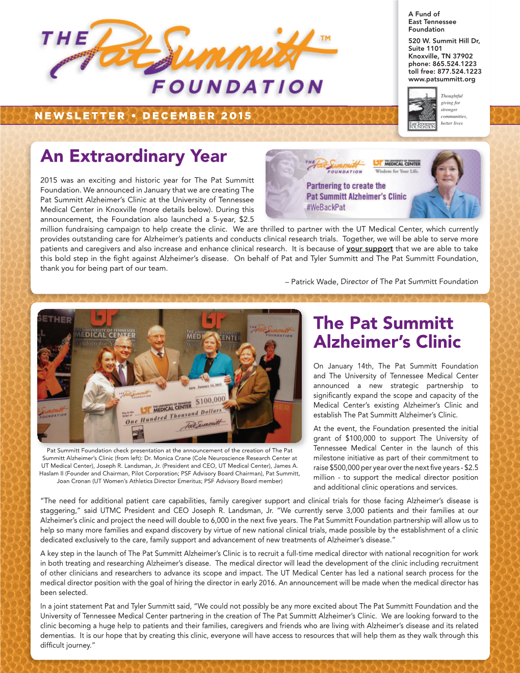 PSF Newsletter Dec 2015.Indd