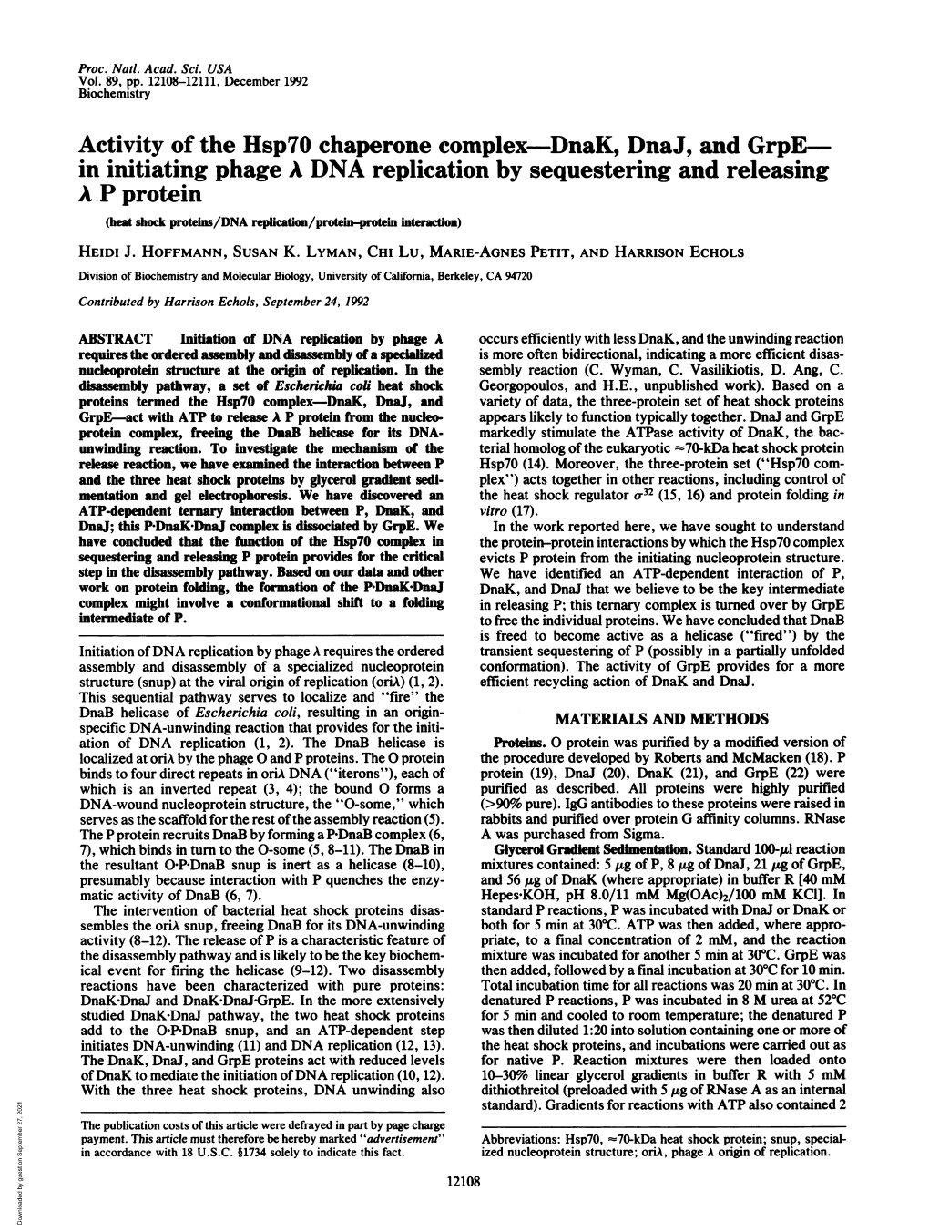 Activity of the Hsp7o Chaperone Complex-Dnak, Dnaj, And