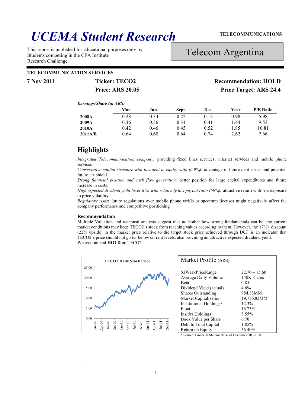 Global Program for the Issuance of Non-Convertible Notes for a Total Amount of USD 500 Million Or Its Equivalent in Another Currency